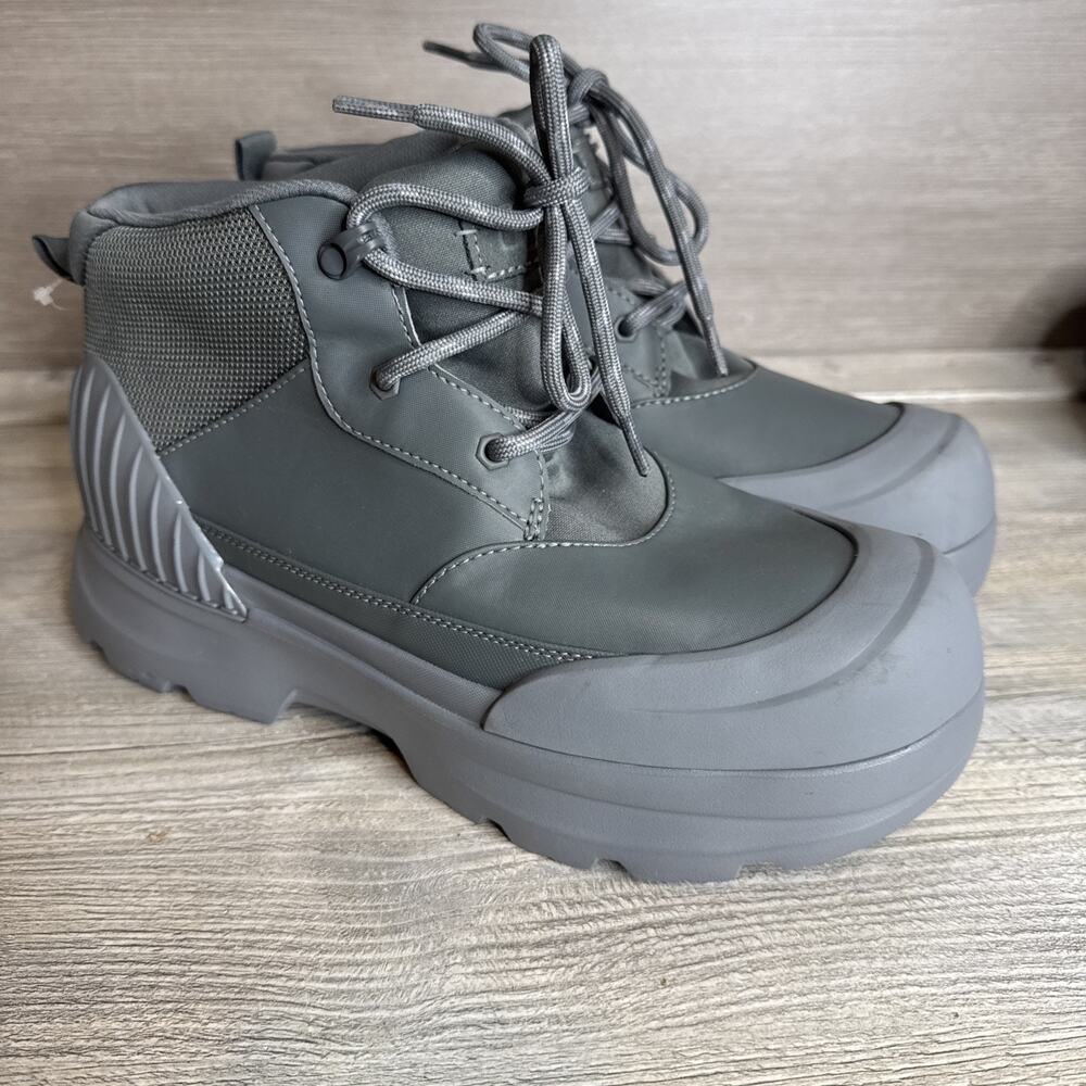 UGG USA Mens Size 11 Neumel X Grey Waterproof Rain Boots Shoes